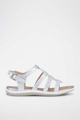 Sandales en cuir de chèvre nubuck Vega - Argenté