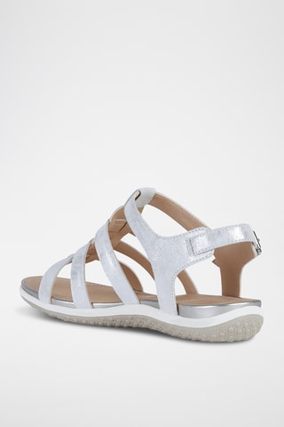 Sandales en cuir de chèvre nubuck Vega - Argenté