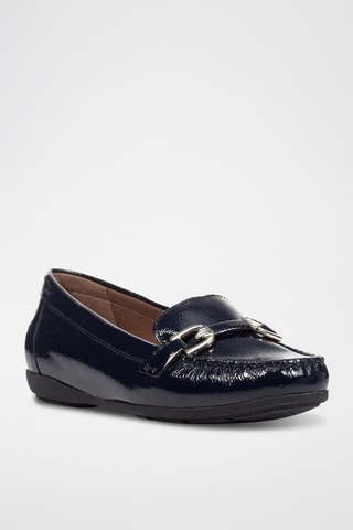 Mocassins en cuir verni Annytah - Bleu marine