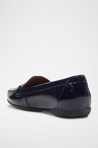 Mocassins en cuir verni Annytah - Bleu marine