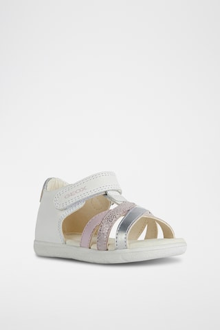 Babies en cuir Alul - Blanc et rose