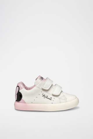 Baskets en cuir de veau Minnie Disney Gisli - Blanc et rose