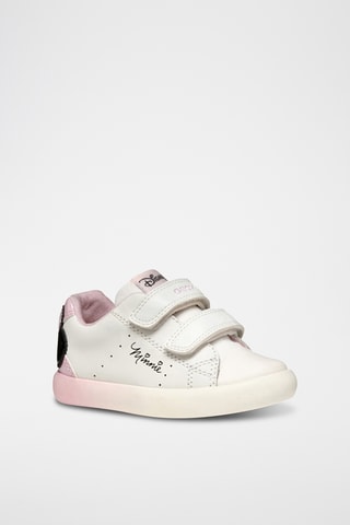 Baskets en cuir de veau Minnie Disney Gisli - Blanc et rose