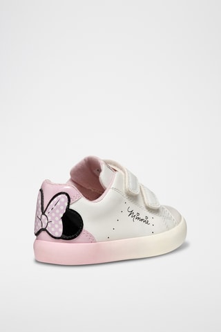 Baskets en cuir de veau Minnie Disney Gisli - Blanc et rose