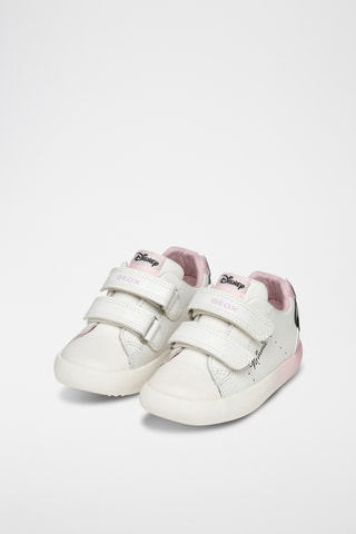 Baskets en cuir de veau Minnie Disney Gisli - Blanc et rose