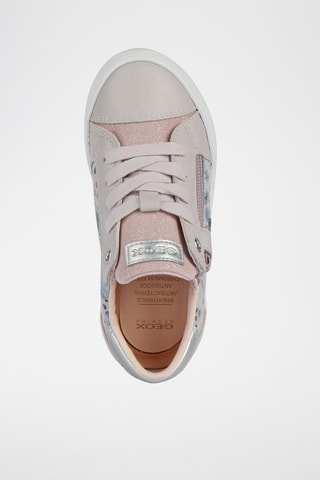 Baskets en cuir de chèvre nappa Kilwi - Rose poudré et gris clair