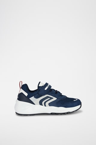 Baskets en cuir Heevok - Bleu marine et blanc