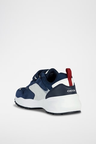 Baskets en cuir Heevok - Bleu marine et blanc