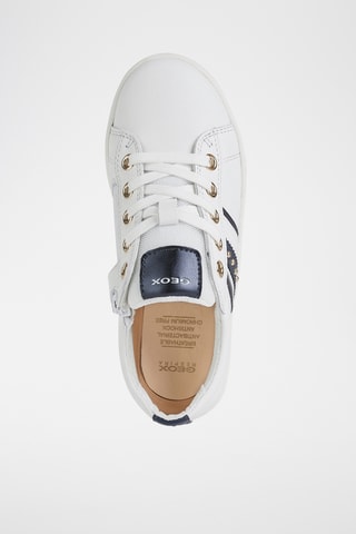 Baskets en cuir Kathe - Blanc et bleu marine