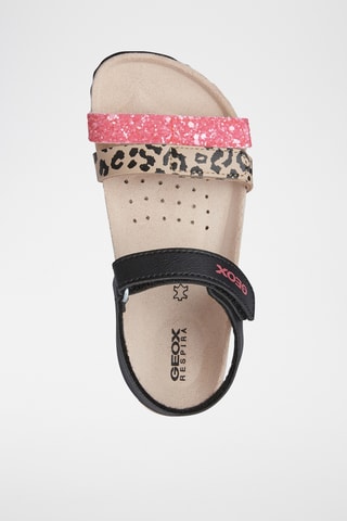 Sandales Adriel - Noir et fuchsia