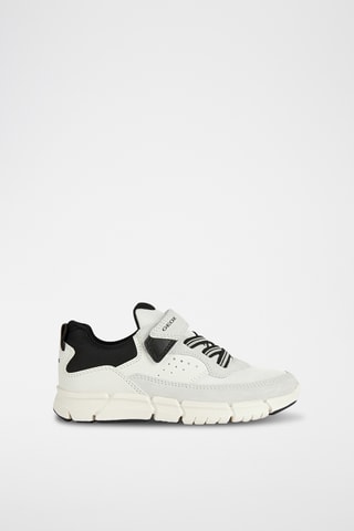 Baskets en nubuck Flexyper - Blanc et noir