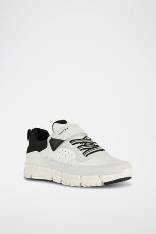 Baskets en nubuck Flexyper - Blanc et noir