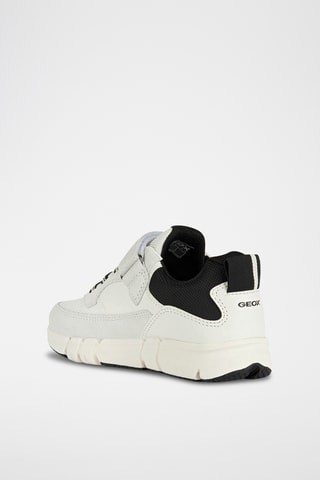 Baskets en nubuck Flexyper - Blanc et noir