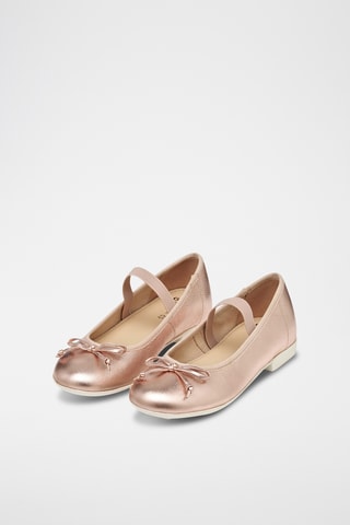 Babies en cuir Plie - Vieux rose