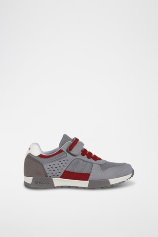 Baskets Alfier - Gris et rouge