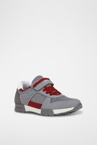 Baskets Alfier - Gris et rouge