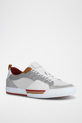 Baskets en cuir Kaven - Gris clair et blanc