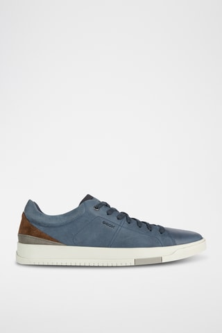 Baskets en cuir nappa Segnale - Bleu marine