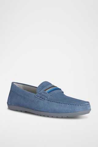 Mocassins en nubuck Tivoli - Bleu cobalt