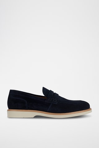 Mocassins en nubuck Gubbio - Bleu marine