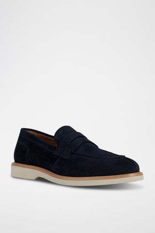 Mocassins en nubuck Gubbio - Bleu marine