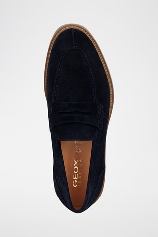 Mocassins en nubuck Gubbio - Bleu marine