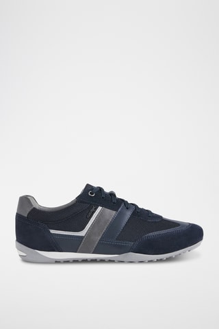 Baskets en cuir Wells - Bleu marine