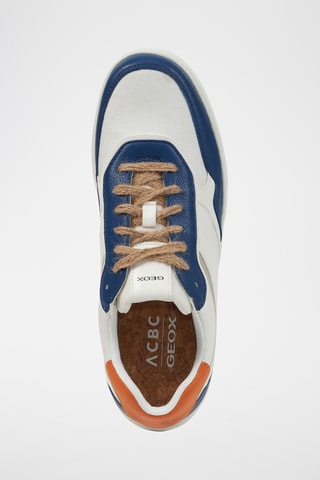 Baskets Warrens - Blanc et bleu cobalt