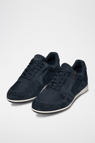 Baskets en nubuck Ionio - Bleu marine