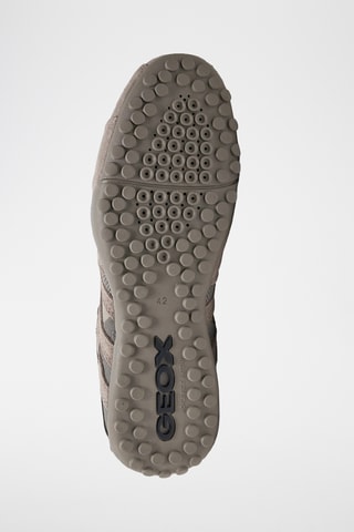 Baskets en cuir de veau nubuck Snake - Gris