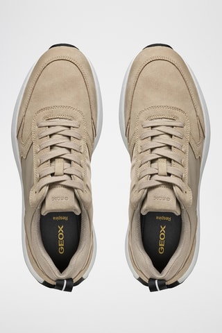 Baskets en cuir de veau nubuck Volpiano - Beige