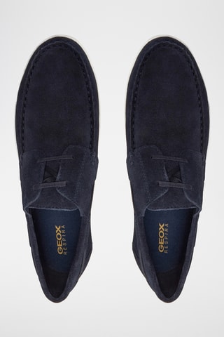 Chaussures bateau en nubuck Avola - Bleu marine