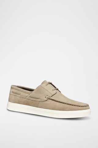 Chaussures bateau en nubuck Avola - Beige
