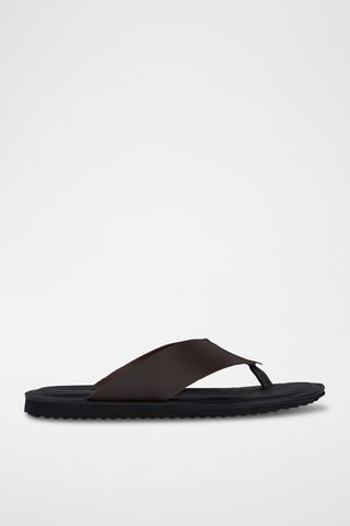 Sandales en cuir nappa Erice - Marron foncé