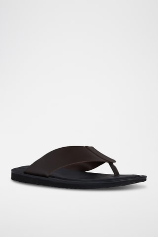 Sandales en cuir nappa Erice - Marron foncé