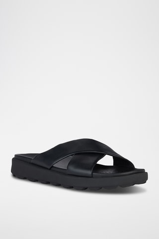 Mules en cuir nappa Spherica - Noir