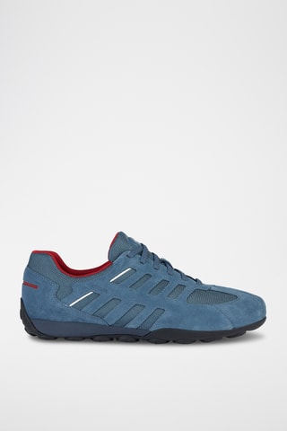 Baskets en nubuck Snake - Bleu cobalt