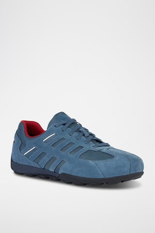 Baskets en nubuck Snake - Bleu cobalt