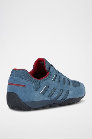 Baskets en nubuck Snake - Bleu cobalt
