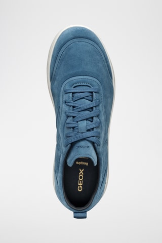 Baskets en cuir de veau nubuck Xtors - Bleu cobalt