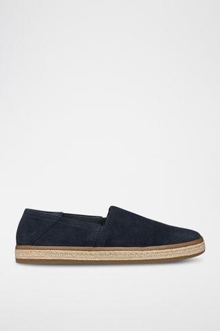 Espadrilles Pantelleria en cuir de veau nubuck - Noir