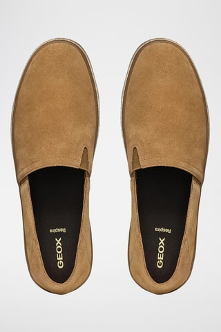 Espadrilles Pantelleria en cuir de veau nubuck - Marron