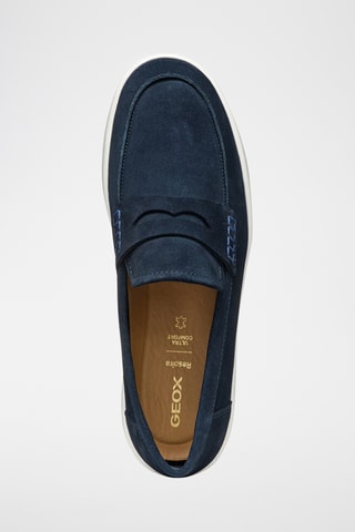 Mocassins en cuir de veau nubuck Spherica - Bleu marine