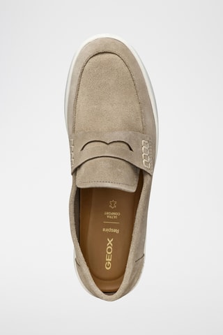 Mocassins en cuir de veau nubuck Spherica - Beige