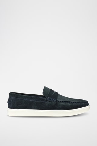 Mocassins en nubuck Avola - Bleu marine