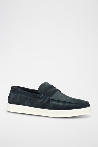 Mocassins en nubuck Avola - Bleu marine