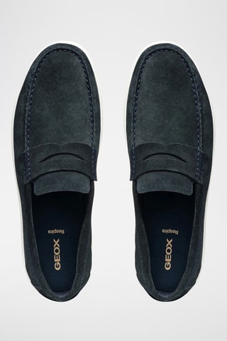Mocassins en nubuck Avola - Bleu marine