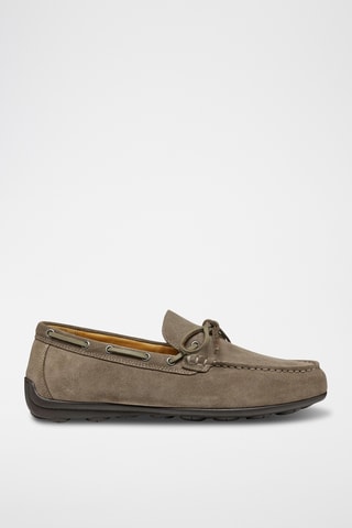 Chaussures bateau en cuir de veau nubuck Spherica - Gris