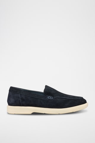 Mocassins en cuir de veau nubuck Spherica - Bleu marine