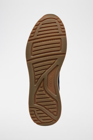 Baskets en cuir de veau nubuck Branthon - Bleu marine
